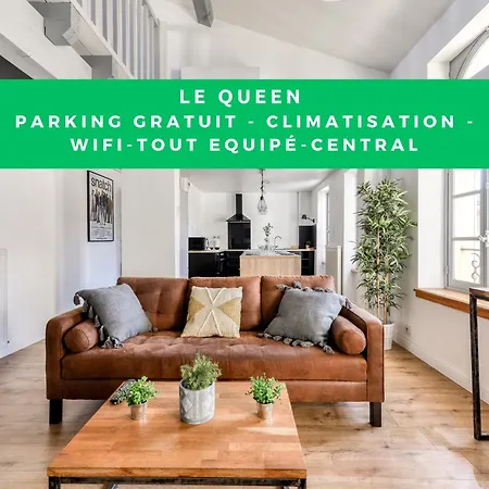 Le Queen - Wifi - Parking Gratuit - Climatisation - - Equipee Carcassonne